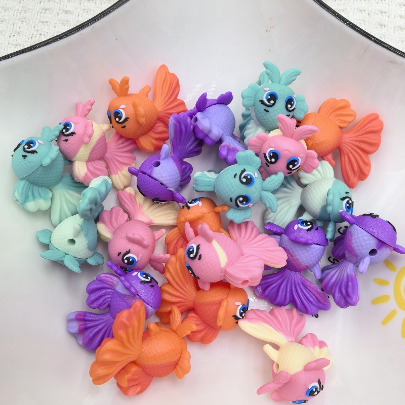 Jewelry Making Education - 20Pcs 3D Silicone Beads Food Grade