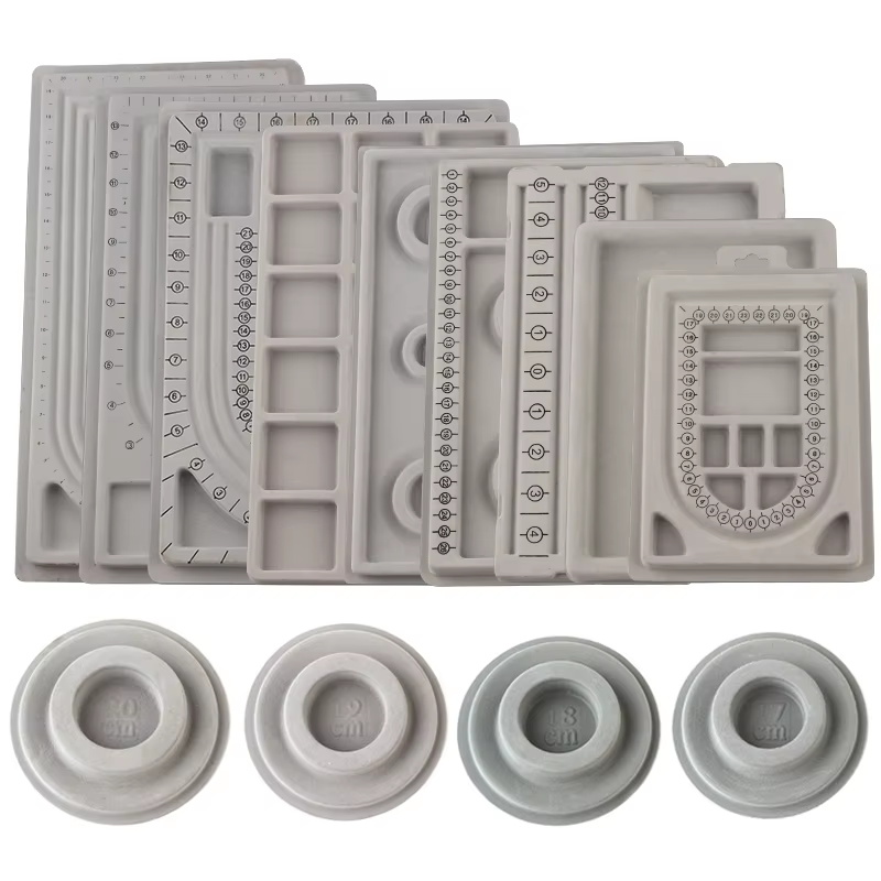 Jewelry Making Education - 1PC Grey Flocked Bead Board Bracelet