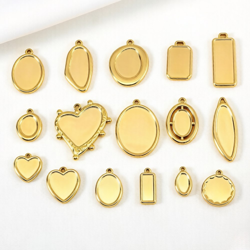 Pendant Blank Bezel - 5pcs 1pcs No Fade Stainless Irregular