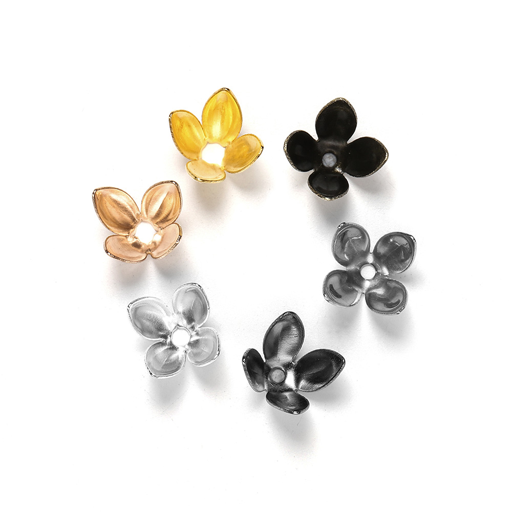 Jewelry Making Ideas - 100pcs/lot Bulk Metal Gold Plated Flower