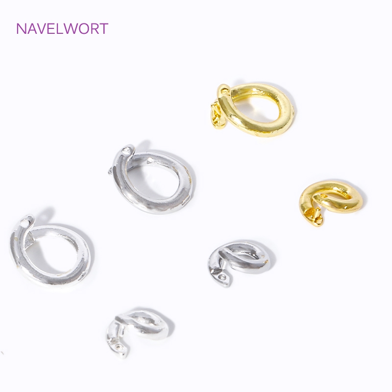 Jewelry Making Hoops - 5.5-7.5mm 18K Gold Plated Open Jump