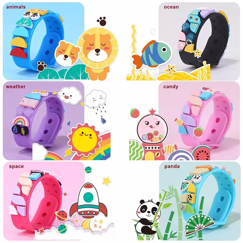 Jewelry Making Kit - 6Pcs/set Kids Building Blocks Dots Bracelets