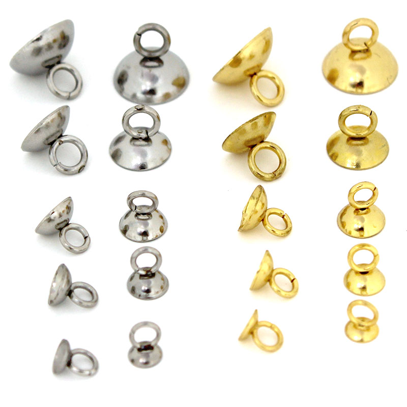 Jewelry Making Bead - 20Pcs 4/5/6/8/10mm Stainless Steel Beads End