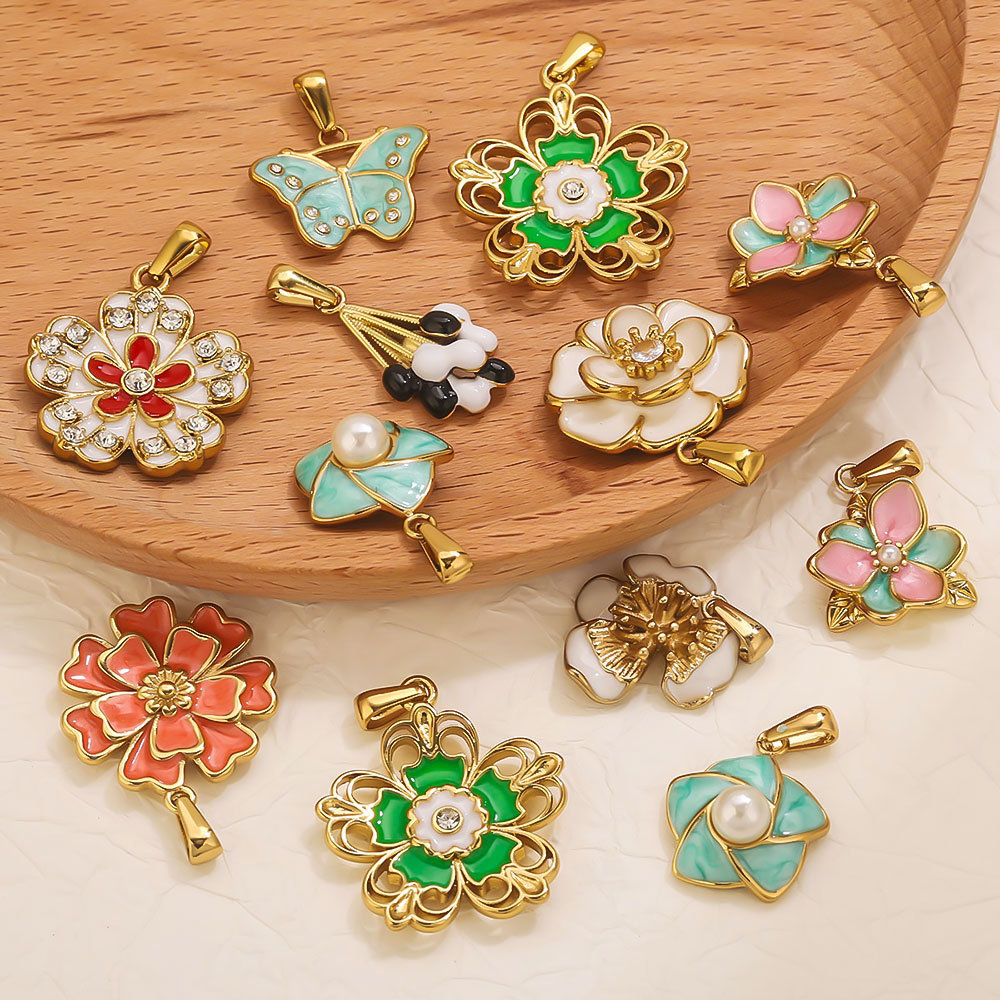 2PCS Stainless Steel Enamel La - đánh giá và giá Jewelry Making Materials Wholesale