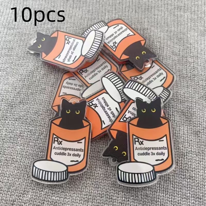 10pcs acrylic medicine cat pen - đánh giá và giá Jewelry Making Diy