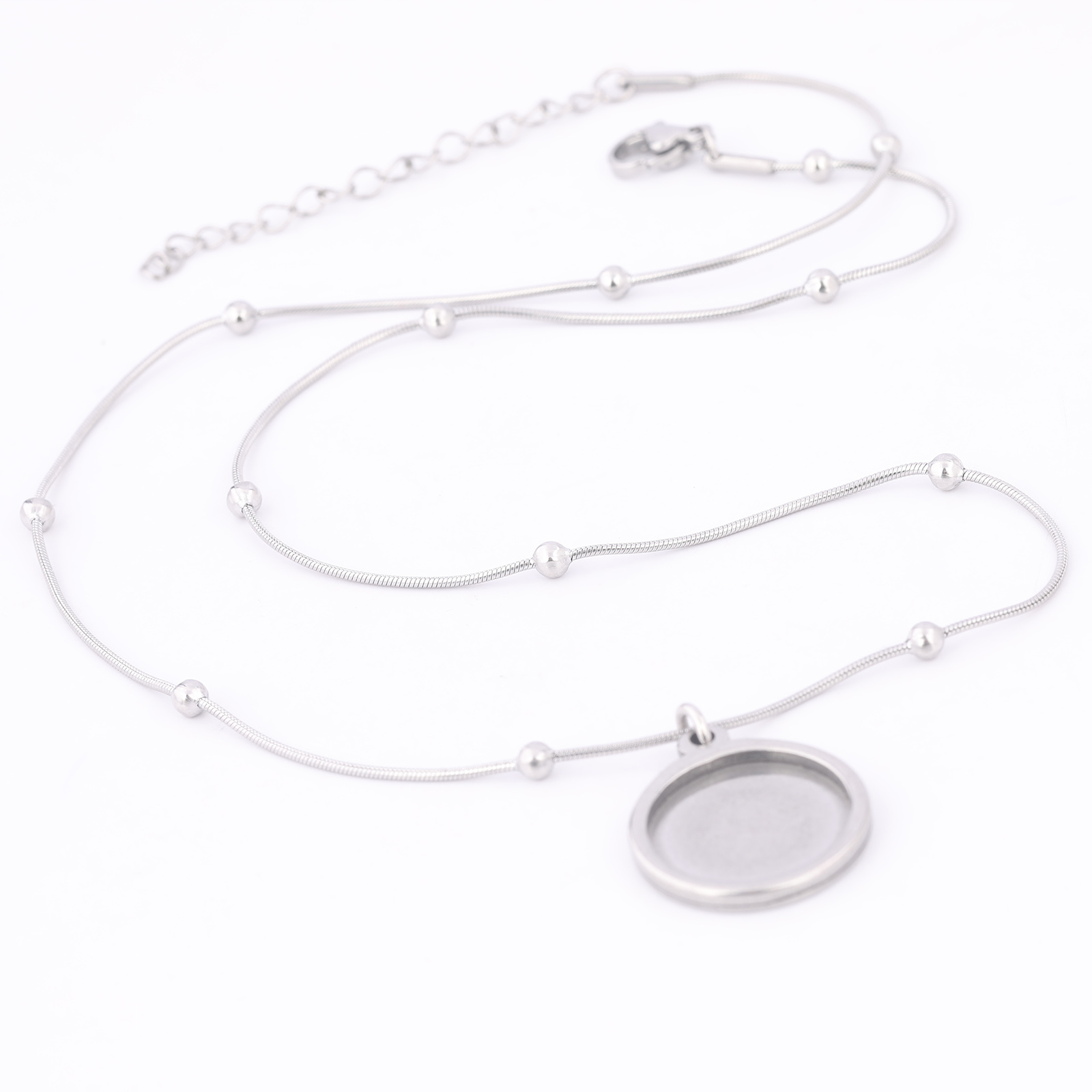 2pcs Stainless Steel Ball Chai - đánh giá và giá Pendant Blank Bezel