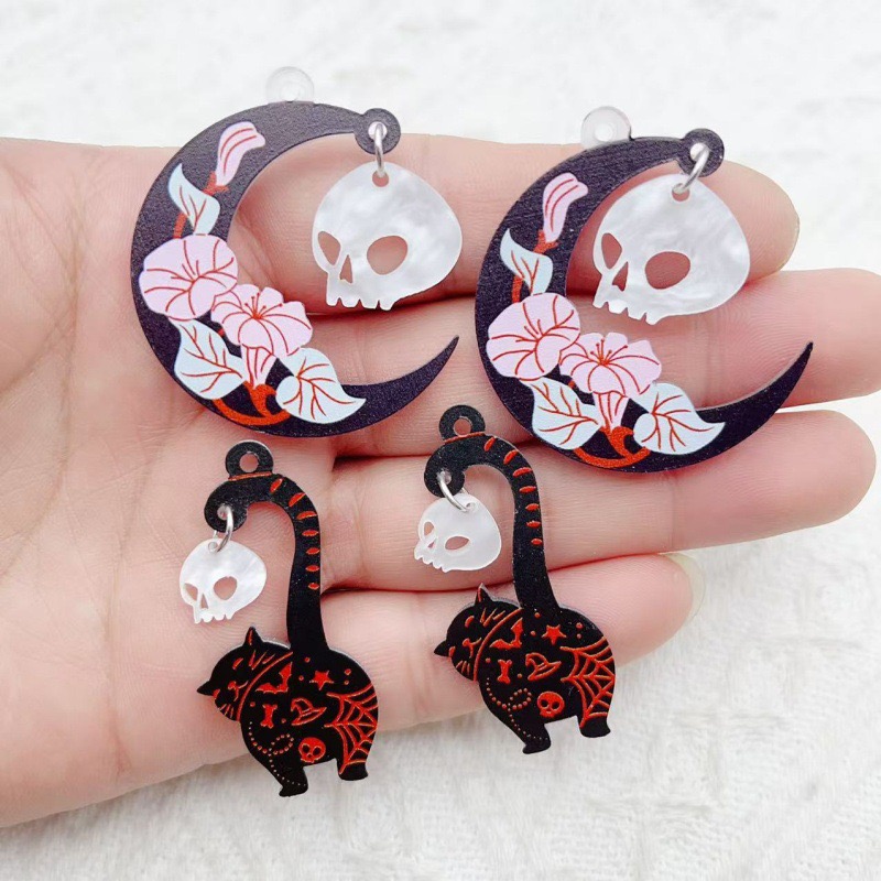 10pcs Halloween Acrylic Ghost  - đánh giá và giá Jewelry Making Diy