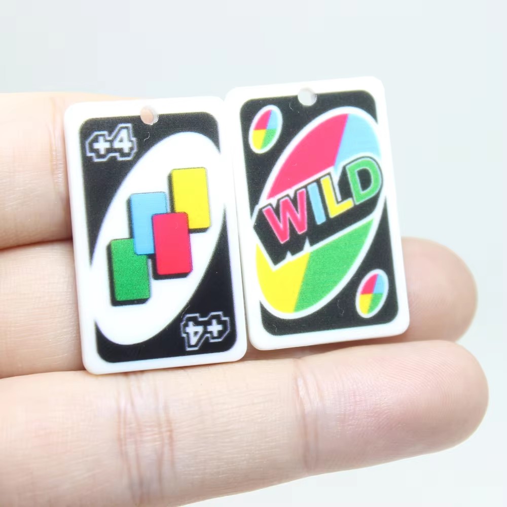 8Pcs/Lot Peker Game Card Charm - đánh giá và giá Jewelry Making Game