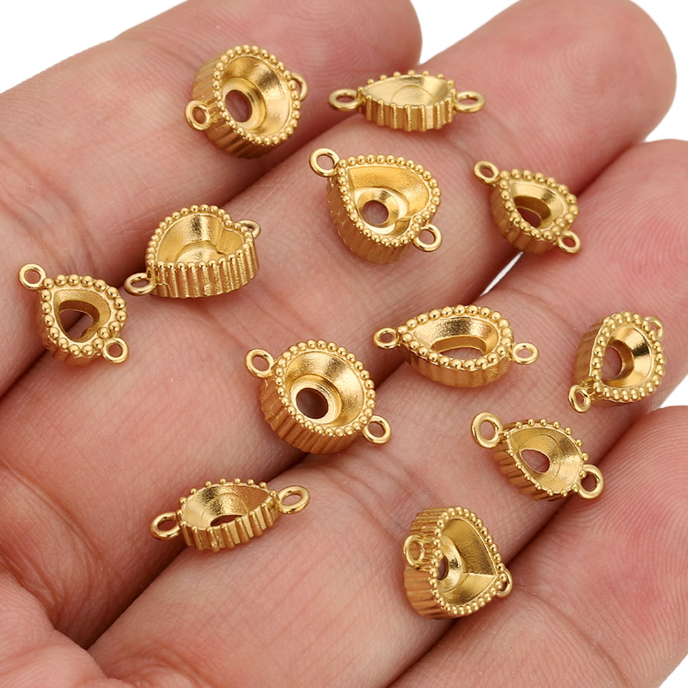 10pcs Stainless Steel Double H - đánh giá và giá Pendant Blank Bezel