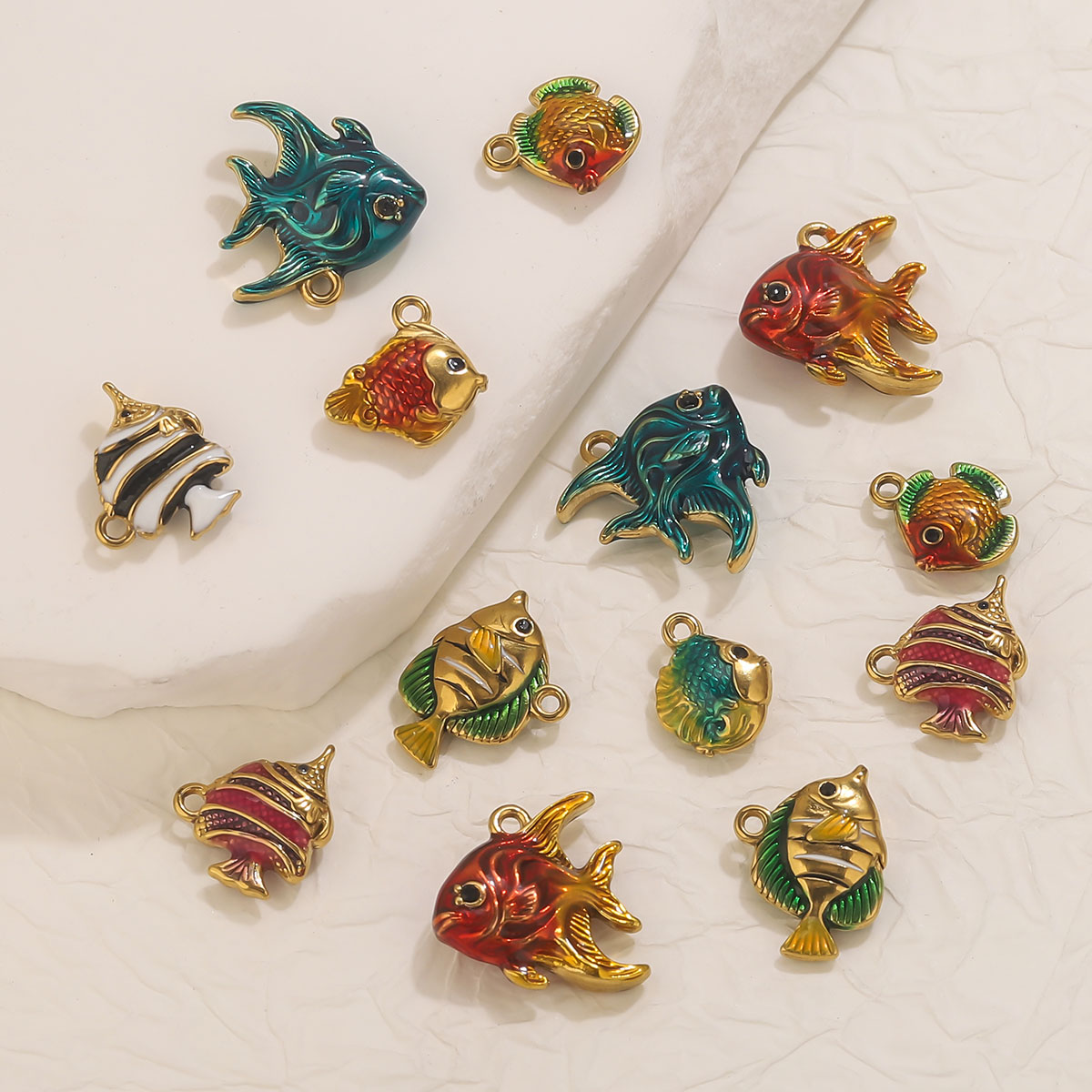 4pcs Stainless Steel Enamel Oc - đánh giá và giá Jewelry Making Materials Wholesale