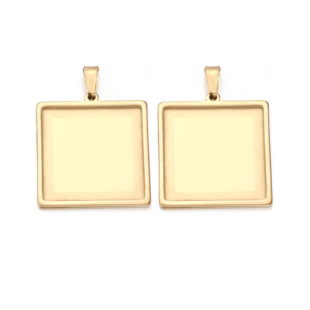 2Pcs Stainless Steel 10 15 20  - đánh giá và giá Pendant Blank Bezel
