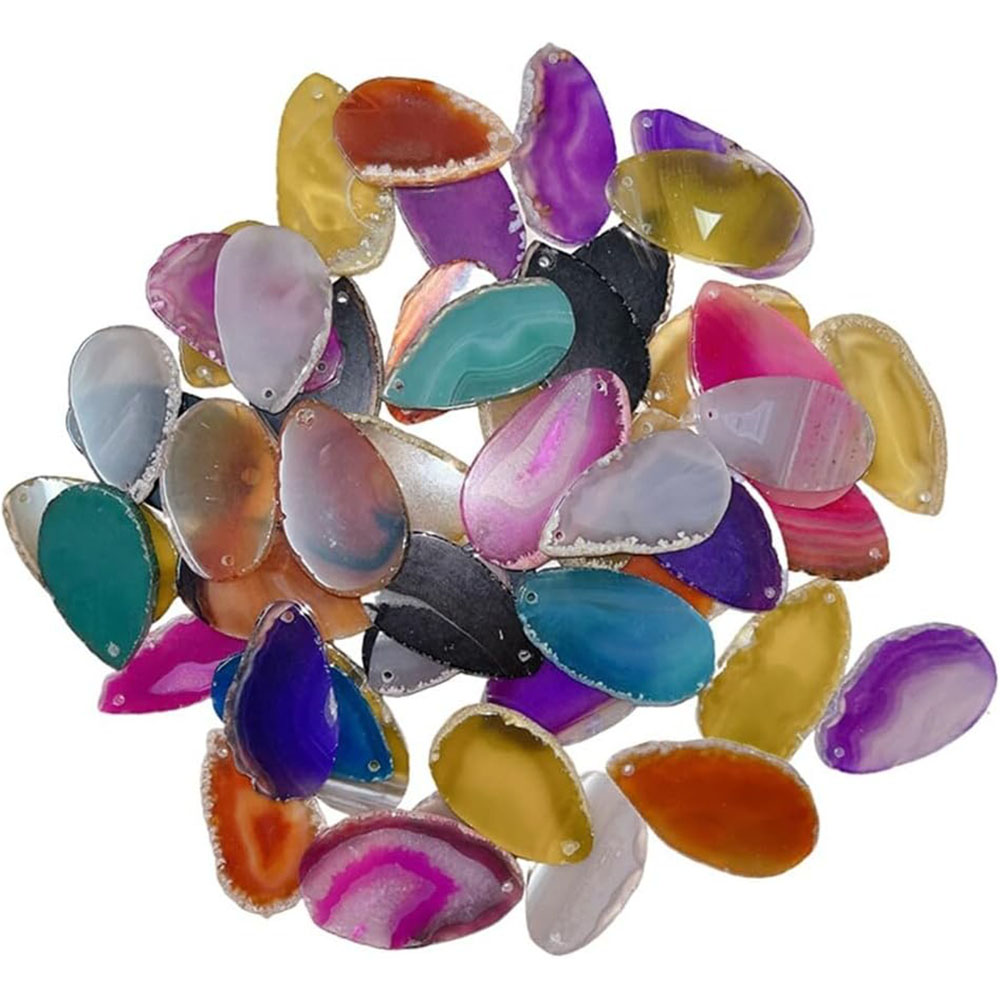 Polished Agate Slices Drilled  - đánh giá và giá Jewelry Making Table