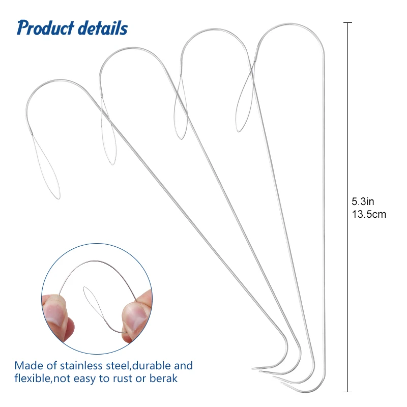 2/5Pcs 5.3 Inches Large Eye Cu - đánh giá và giá Beading Needle Fine