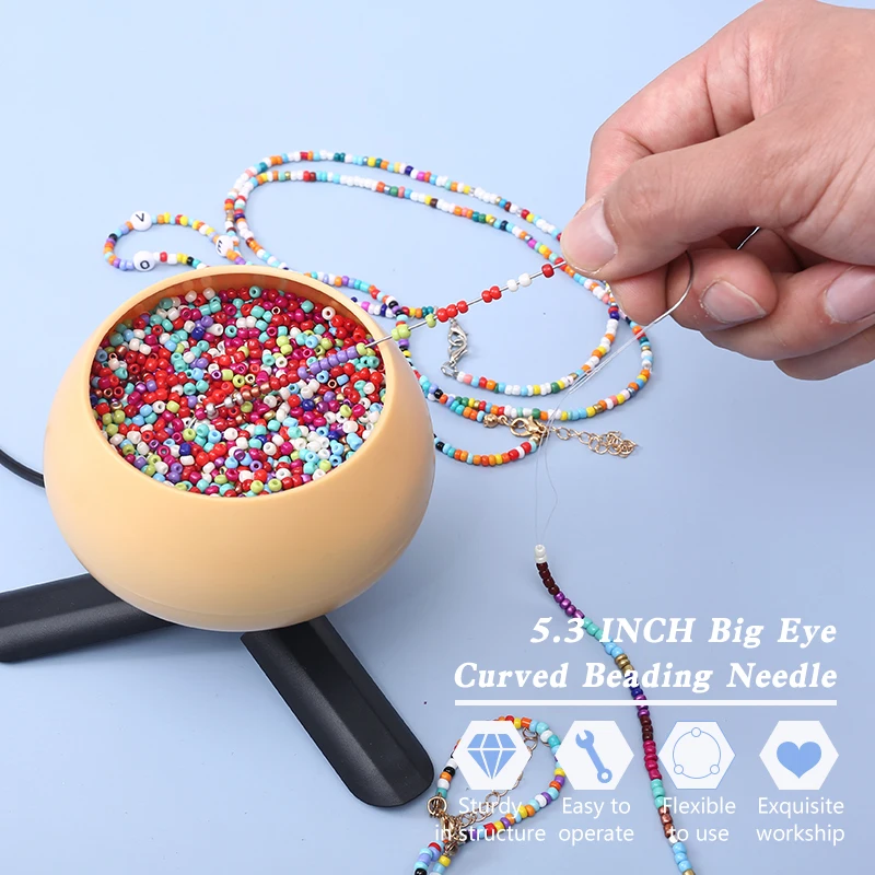 2/5Pcs 5.3 Inches Large Eye Cu - đánh giá và giá Beading Needle Fine