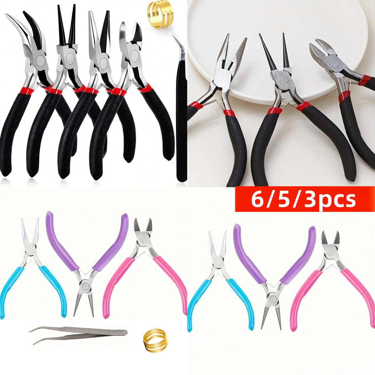 6/5/3pcs Jewelry Making Tools  - đánh giá và giá Jewelry Making Pliers Set