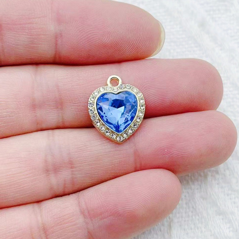 10pcs heart-shaped inlaid colo - đánh giá và giá Jewelry Making Diy