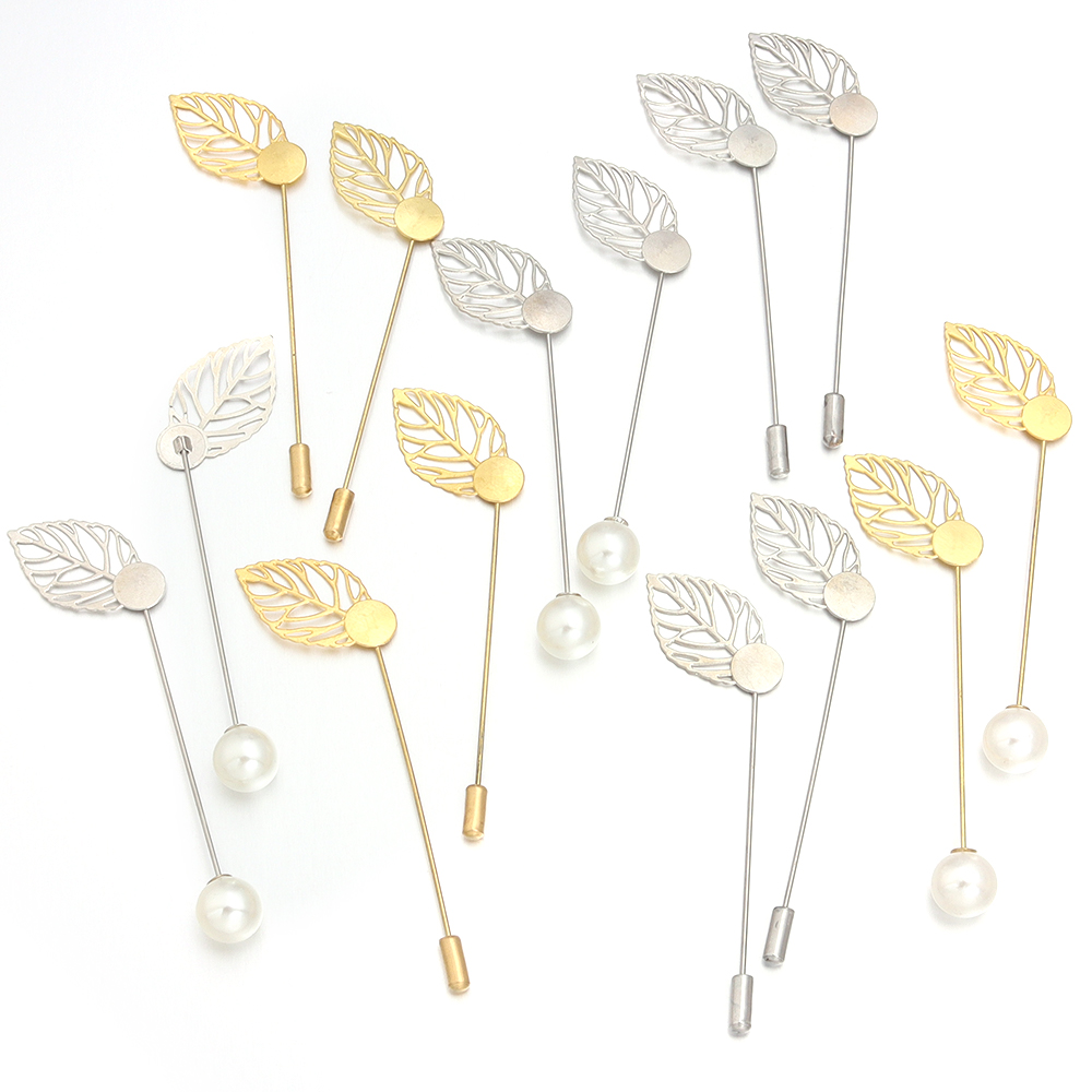 10pcs/lot Metal Leaves Brooch  - đánh giá và giá Beading Needle Fine
