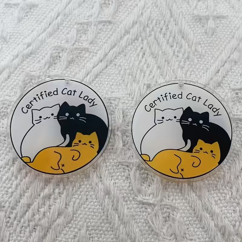 10pcs acrylic cute cat pendant - đánh giá và giá Jewelry Making Diy