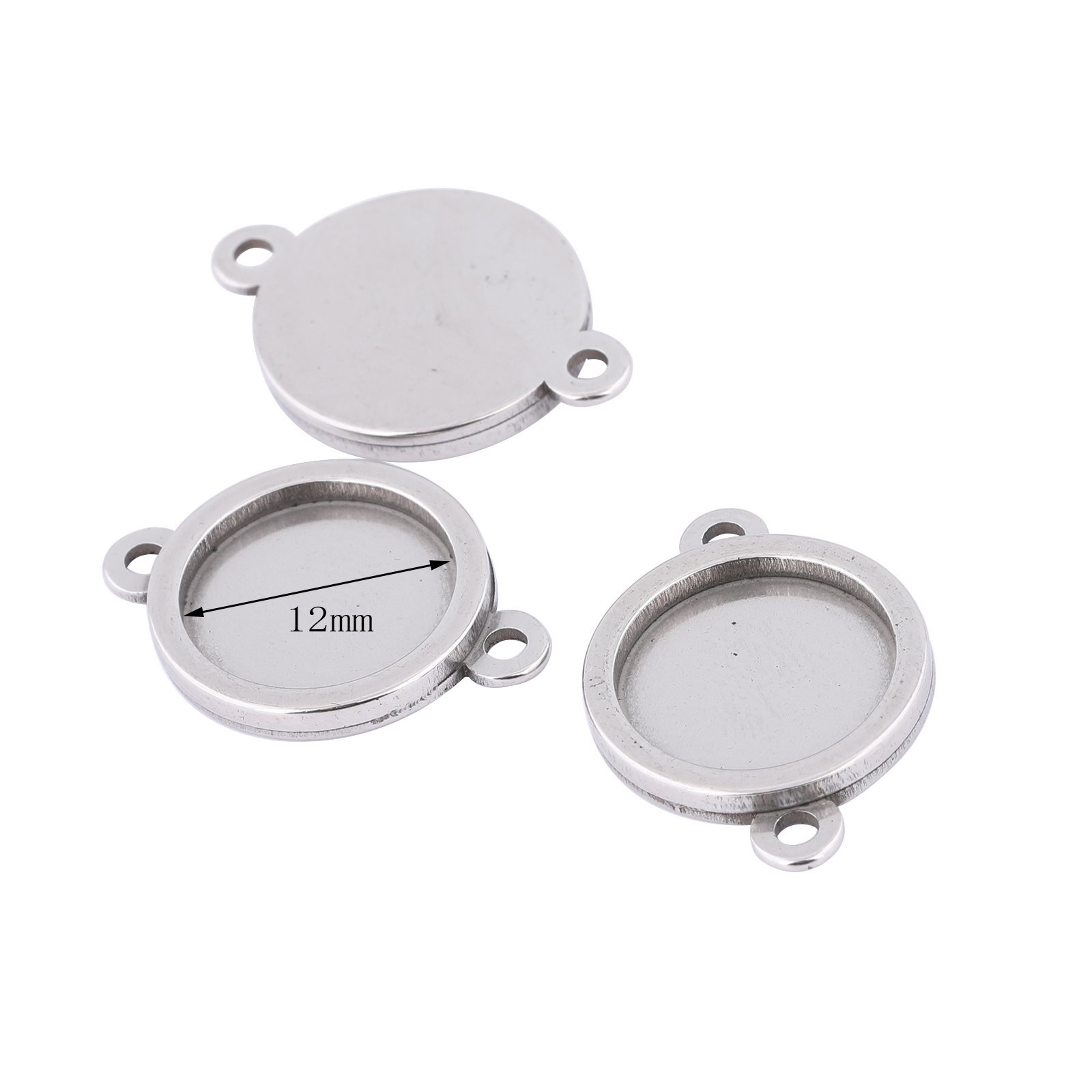 10pcs Stainless Steel 12mm Cab - đánh giá và giá Pendant Blank Bezel