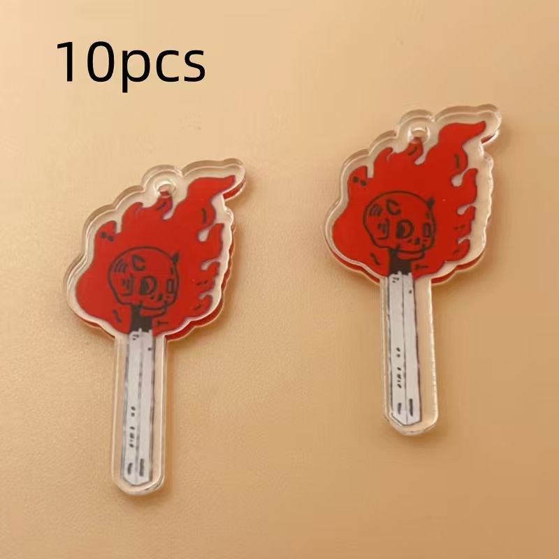 10pcs acrylic skull pendant, D - đánh giá và giá Jewelry Making Diy