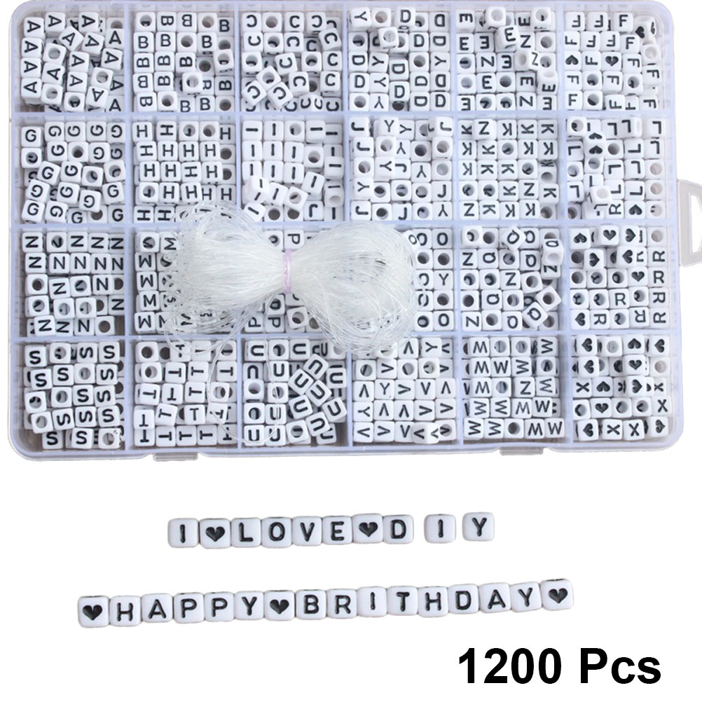 1200Pcs 6Mm Acrylic Alphabet B - đánh giá và giá Jewelry Making Game