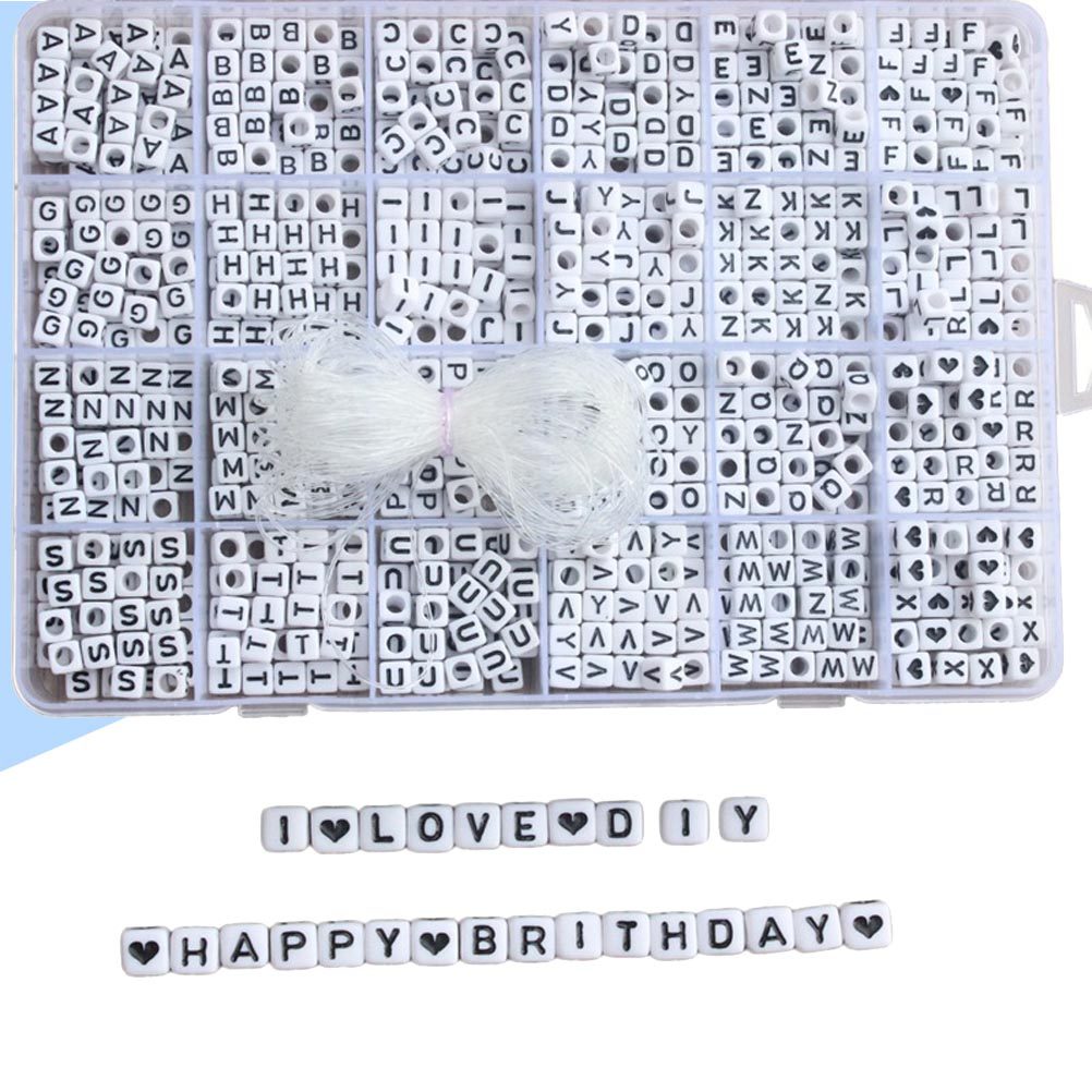 1200Pcs 6Mm Acrylic Alphabet B - đánh giá và giá Jewelry Making Game