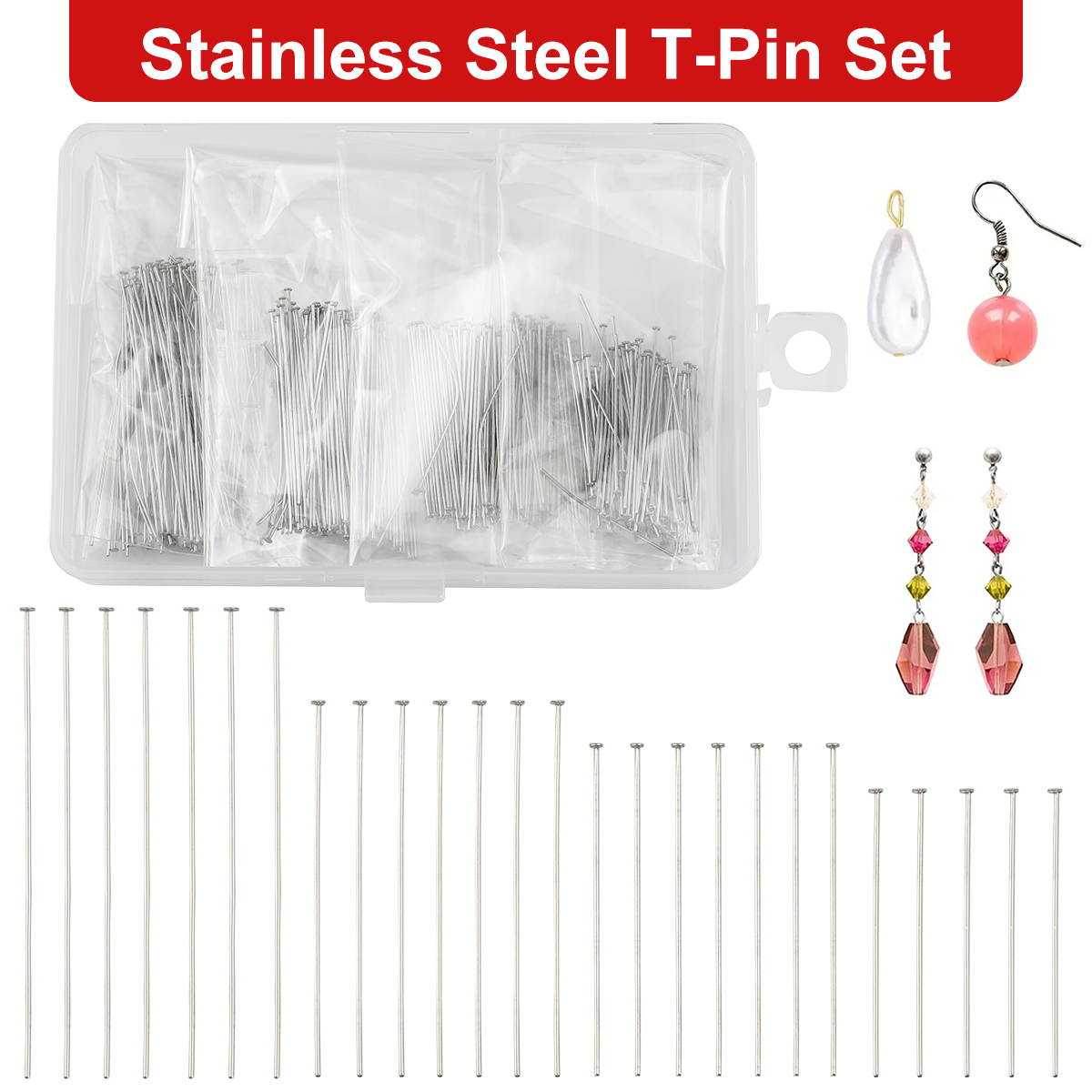 400pcs/box 35-50mm Stainless S - đánh giá và giá Beading Needle Fine
