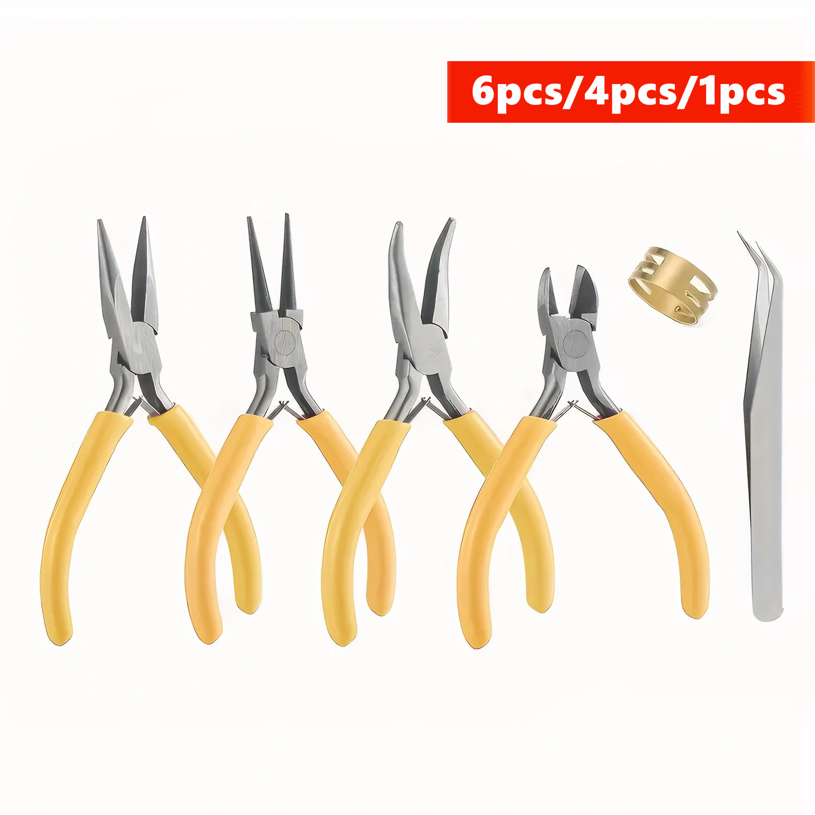 6/4/1pcs Yellow Jewelry Making - đánh giá và giá Jewelry Making Pliers Set