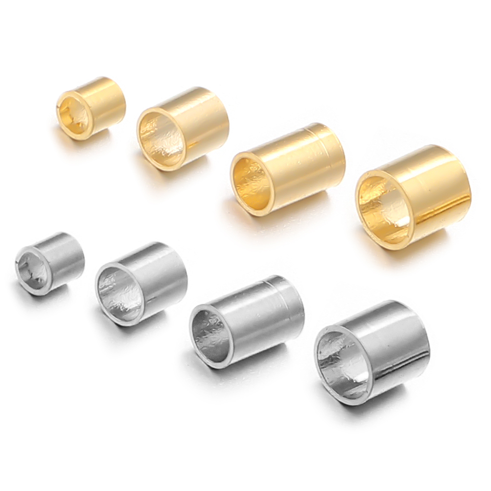 50/100pcs Stainless Steel Crim - đánh giá và giá Jewelry Making Materials Wholesale