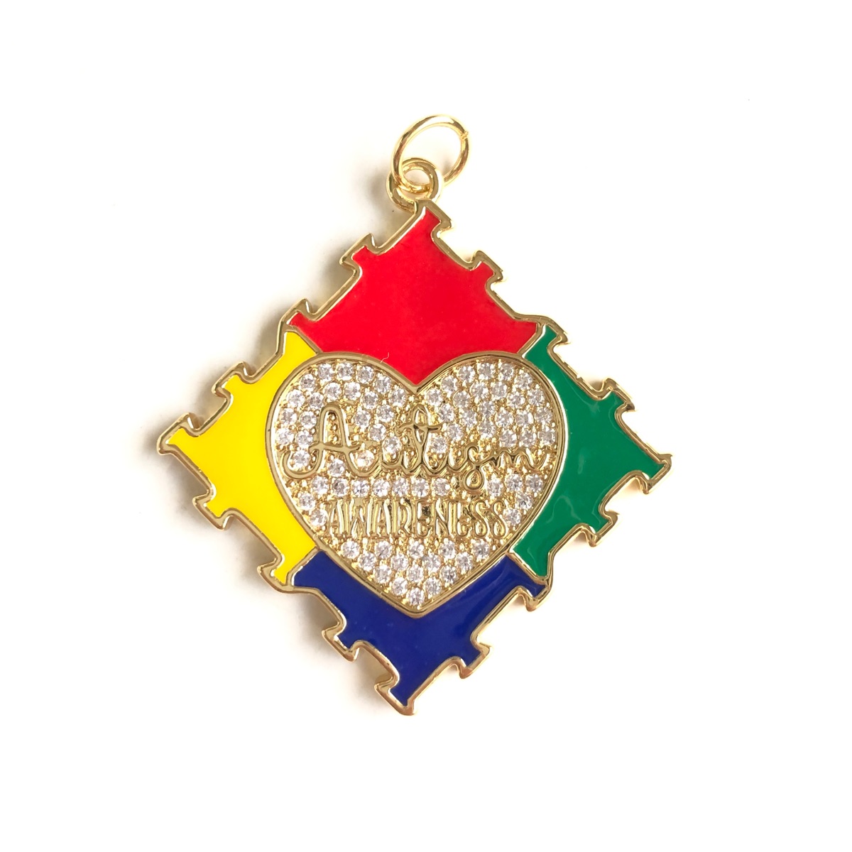 5pcs Zirconia Pave Autism Awar - đánh giá và giá Jewelry Making Game