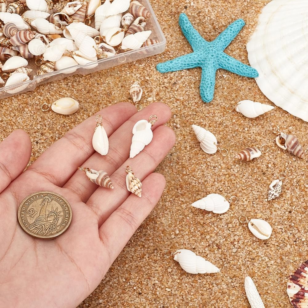 100pcs 4 Styles Natural Shell  - đánh giá và giá Jewelry Making Kit