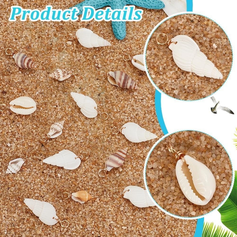 100pcs 4 Styles Natural Shell  - đánh giá và giá Jewelry Making Kit