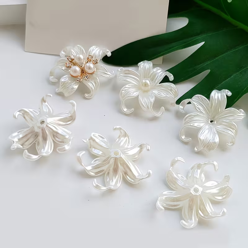 20pcs White Big Iris Flower Be - đánh giá và giá Jewelry Making For Adults