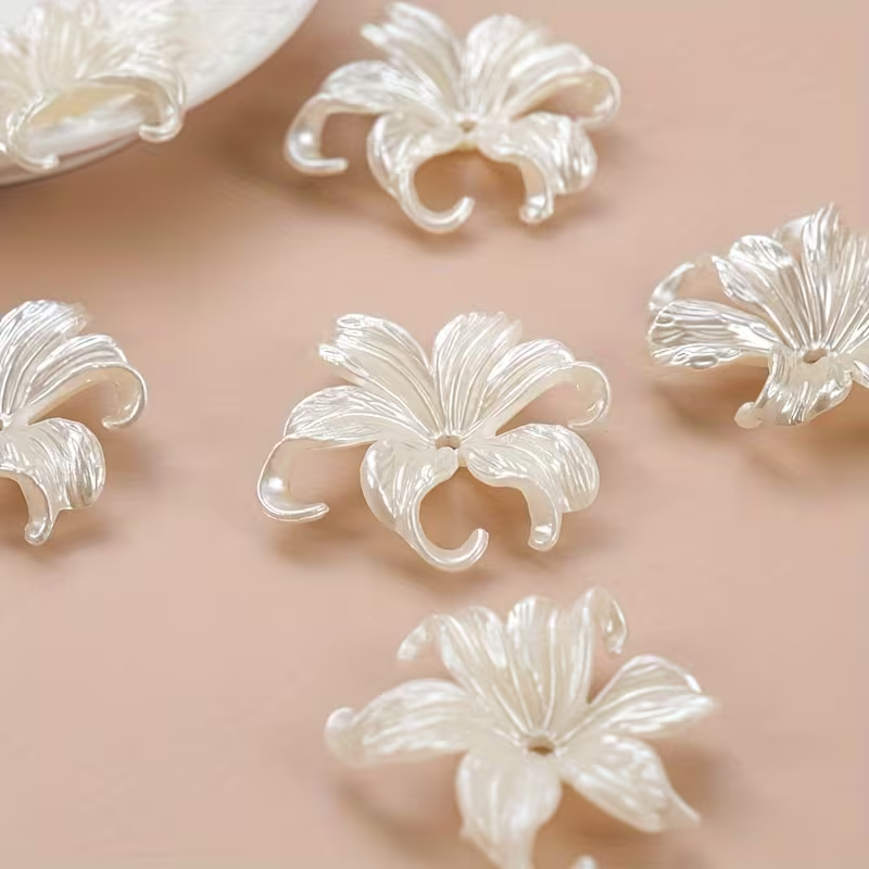 20pcs White Big Iris Flower Be - đánh giá và giá Jewelry Making For Adults