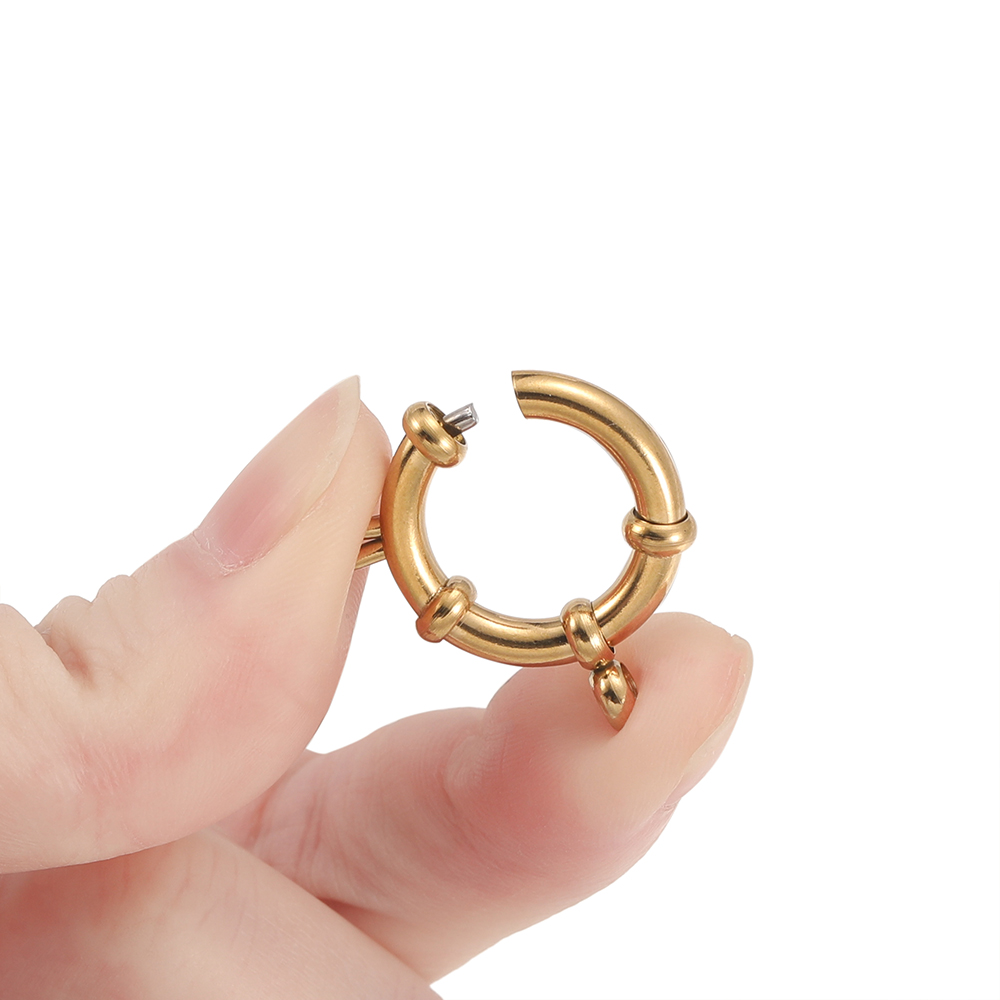 2pcs Stainless Steel Round Spr - đánh giá và giá Jewelry Making Parts