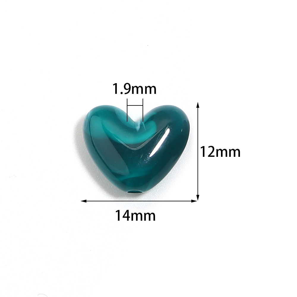 20pcs double Colour Heart Bead - đánh giá và giá Jewelry Making Materials Wholesale