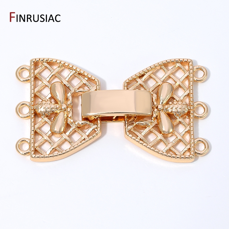 14K Gold Plated Brass 3-Row Pe - đánh giá và giá Jewelry Making Ideas