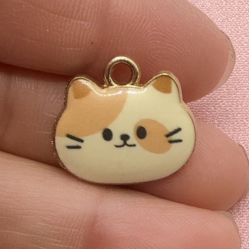 12pcs Printed Cat Head Alloy D - đánh giá và giá Jewelry Making Diy