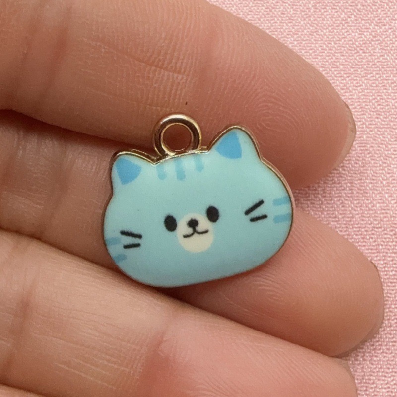 12pcs Printed Cat Head Alloy D - đánh giá và giá Jewelry Making Diy