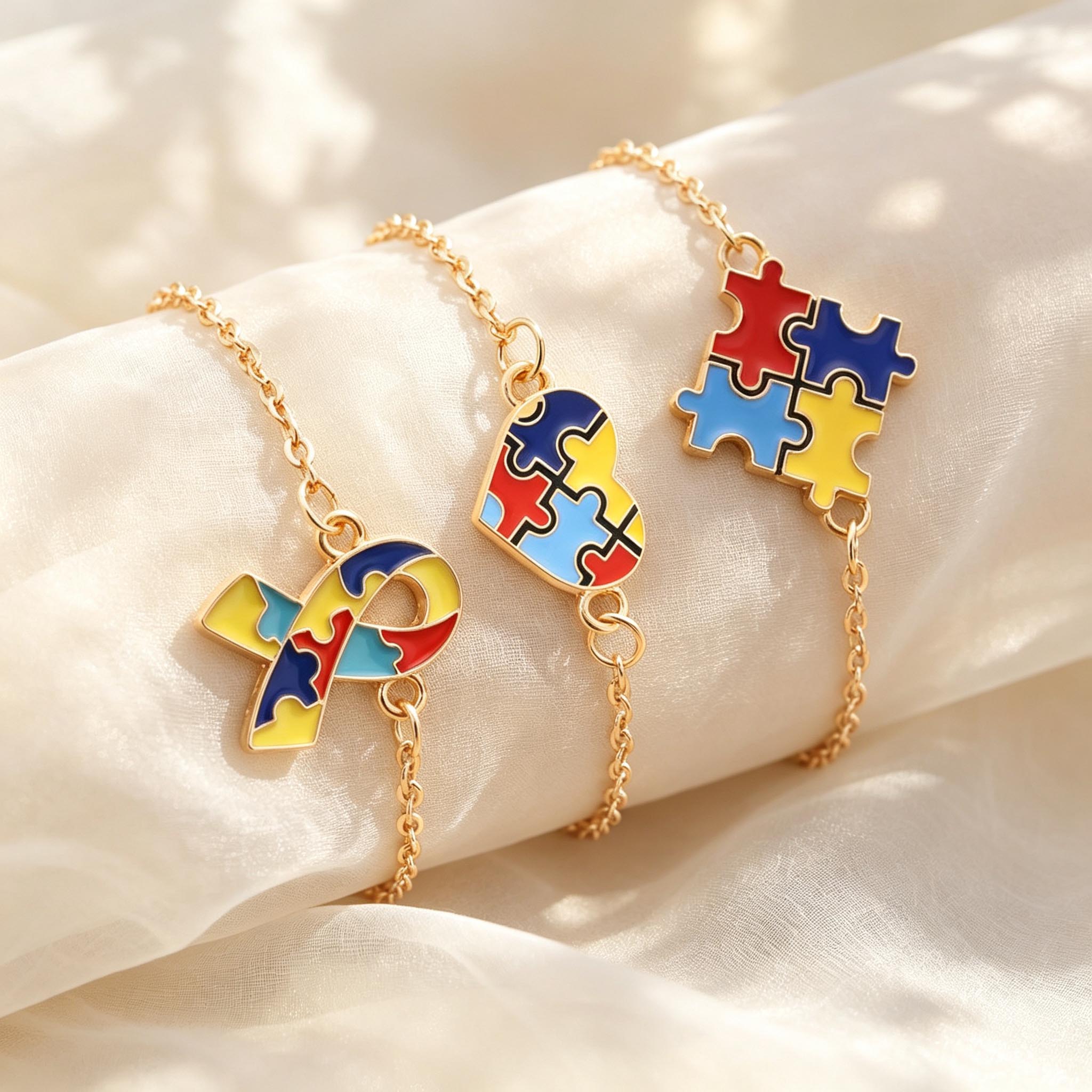 3pcs Autism Awareness Medical  - đánh giá và giá Jewelry Making Game