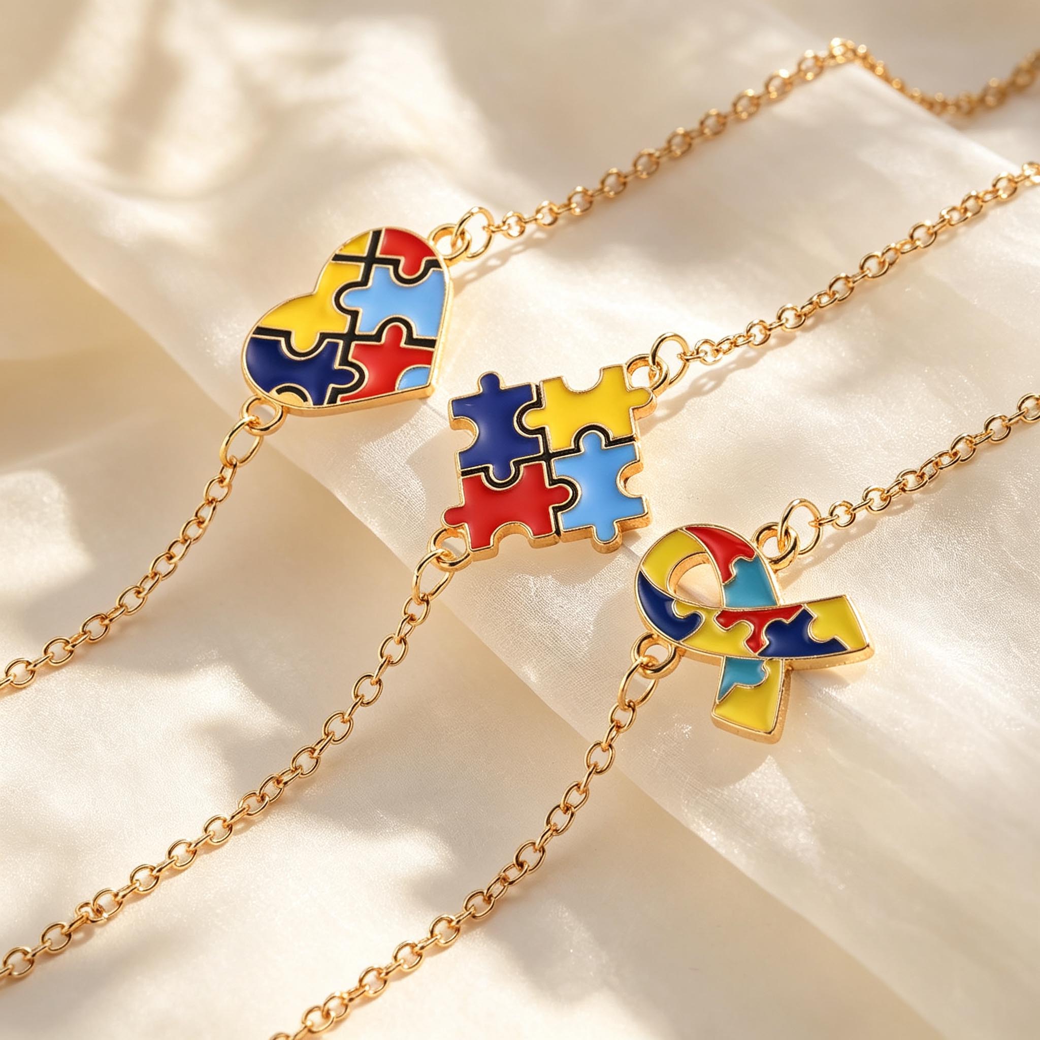 3pcs Autism Awareness Medical  - đánh giá và giá Jewelry Making Game