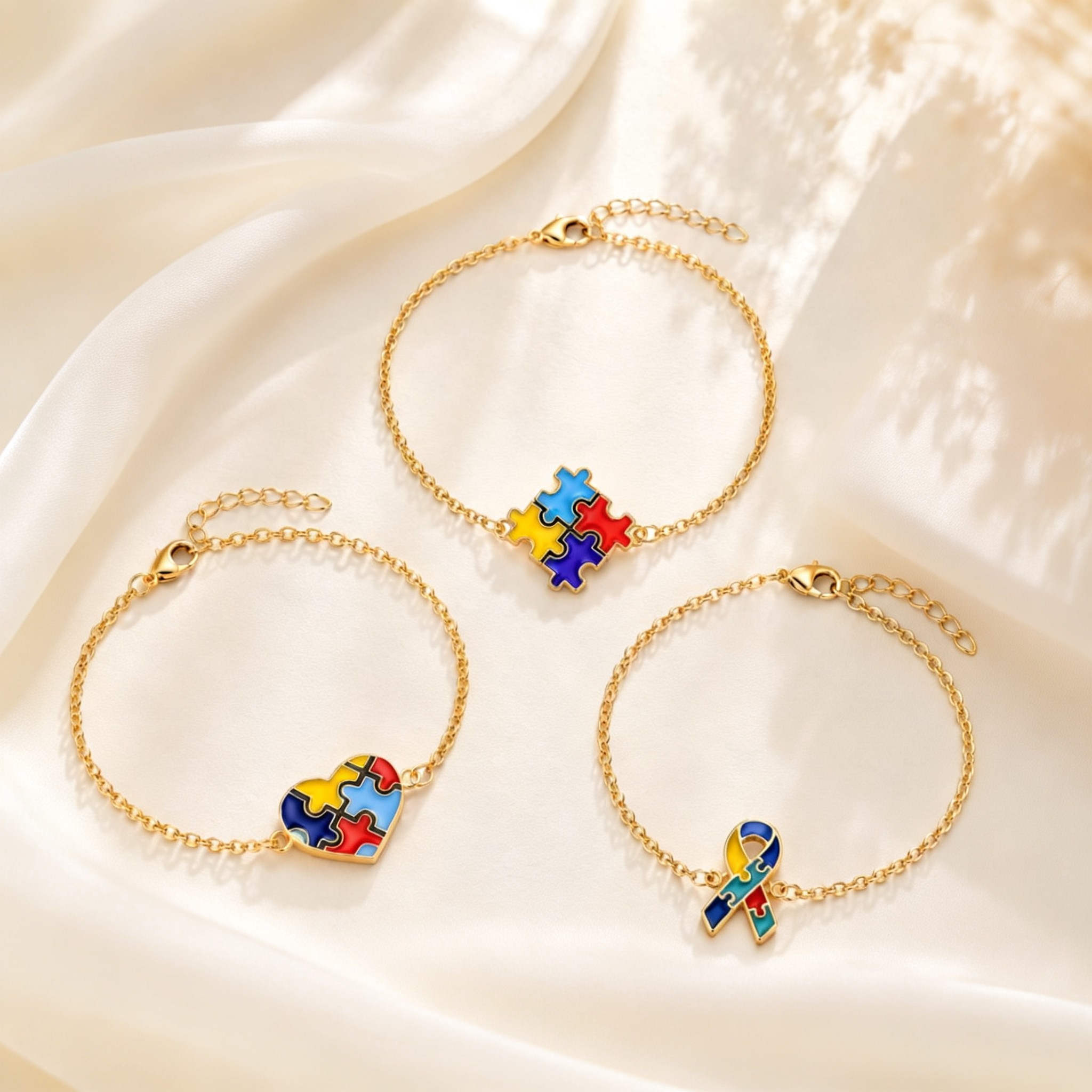 3pcs Autism Awareness Medical  - đánh giá và giá Jewelry Making Game