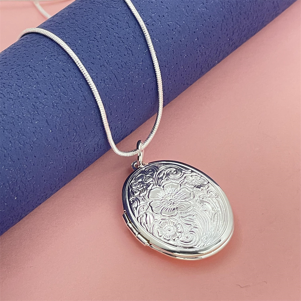 925 Silver Snake Necklace Oval - đánh giá và giá Pendant Blank Bezel