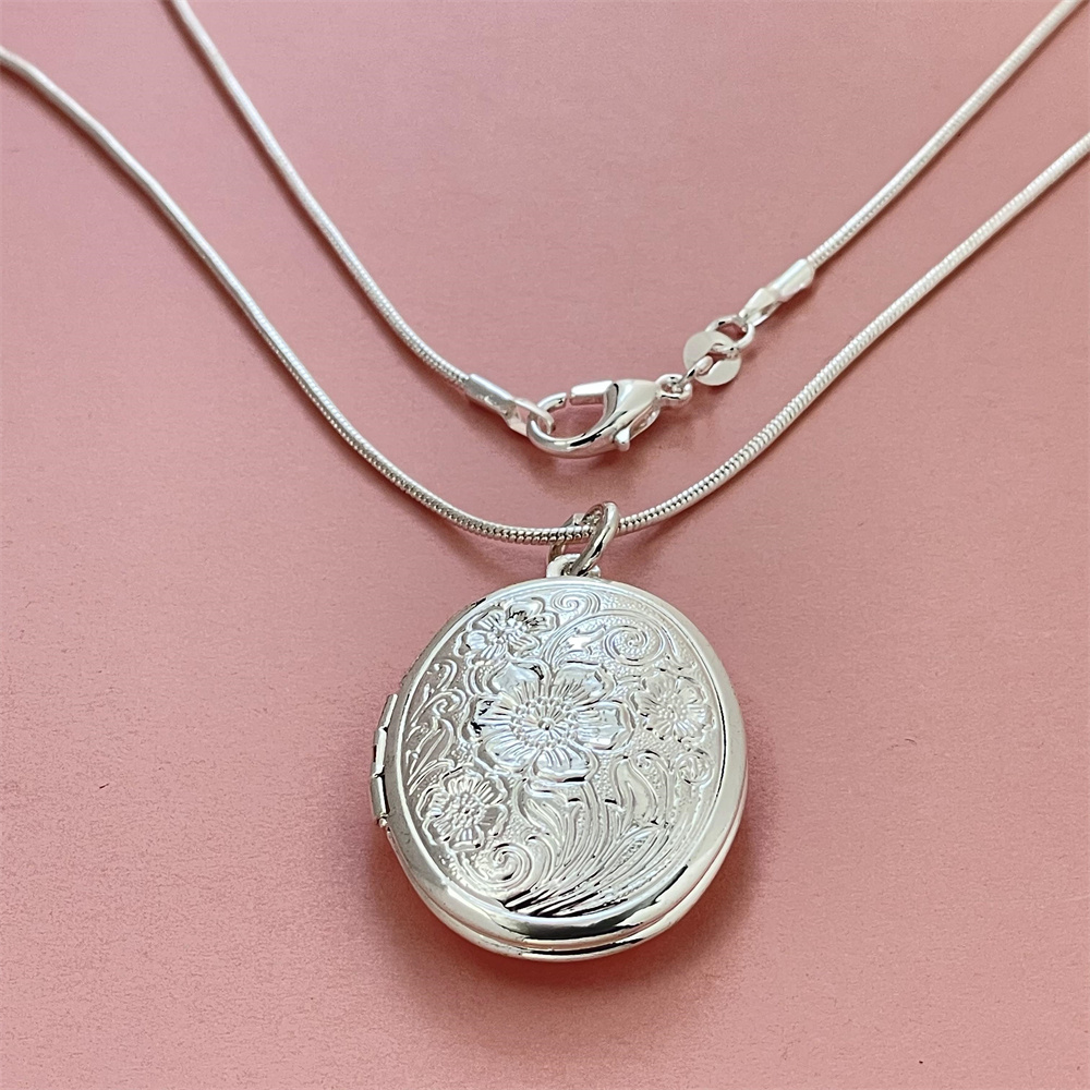 925 Silver Snake Necklace Oval - đánh giá và giá Pendant Blank Bezel