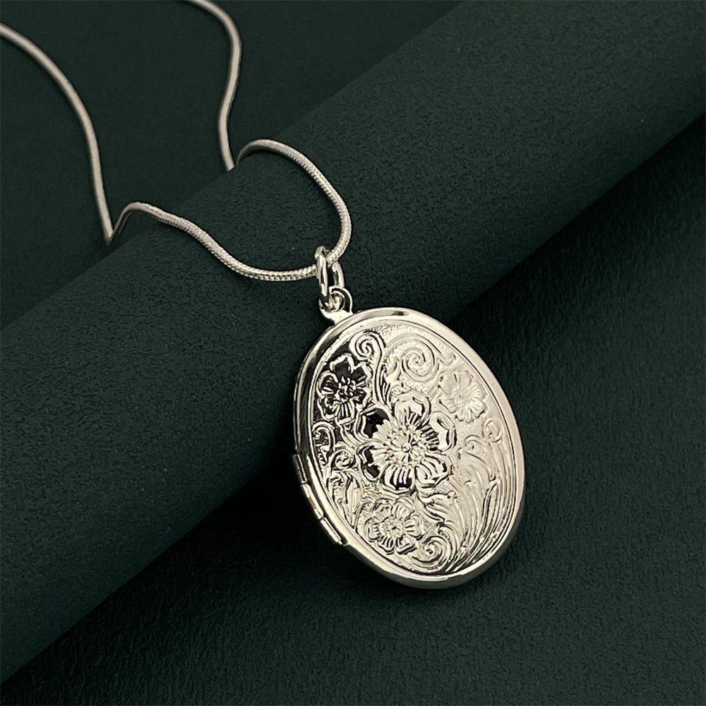 925 Silver Snake Necklace Oval - đánh giá và giá Pendant Blank Bezel