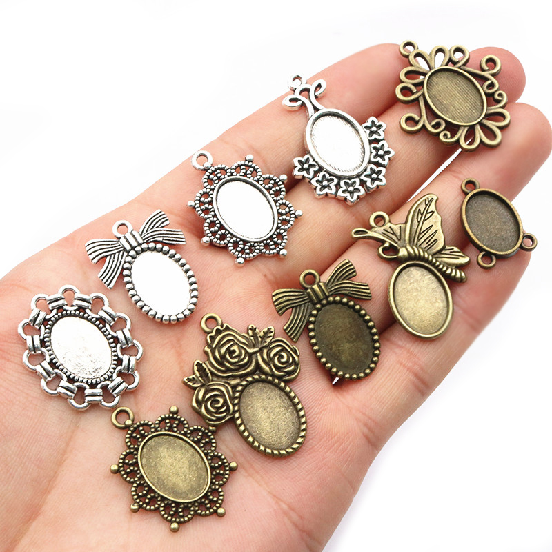 20 cái phù hợp với 10x14mm cab - đánh giá và giá Pendant Blank Bezel